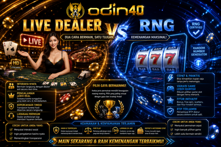 Live Dealer vs RNG: Memahami Perbedaan, Cara Kerja, dan Teknologi yang Digunakan